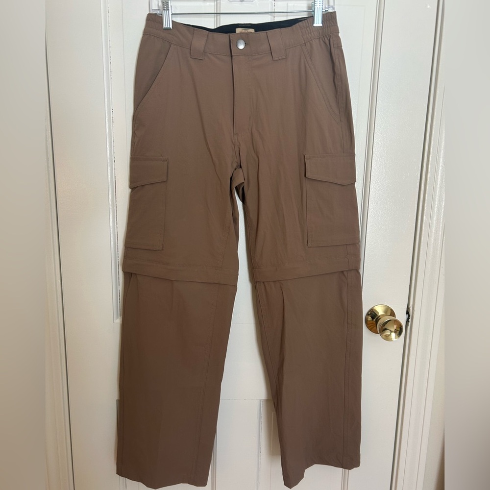 NWOT Telluride Original Brand Clothing Men’s ZIP AWAY Beige Hiking Pants 30x32